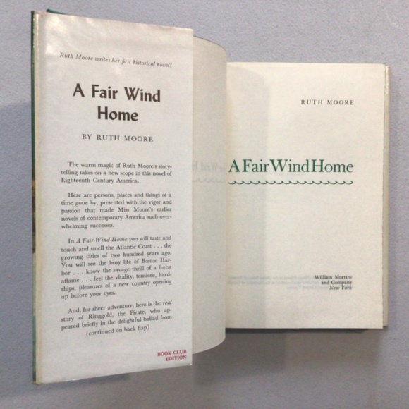 A Fair Wind Home by Ruth Moore Vintage Hardcover Book - Picture 4 of 6